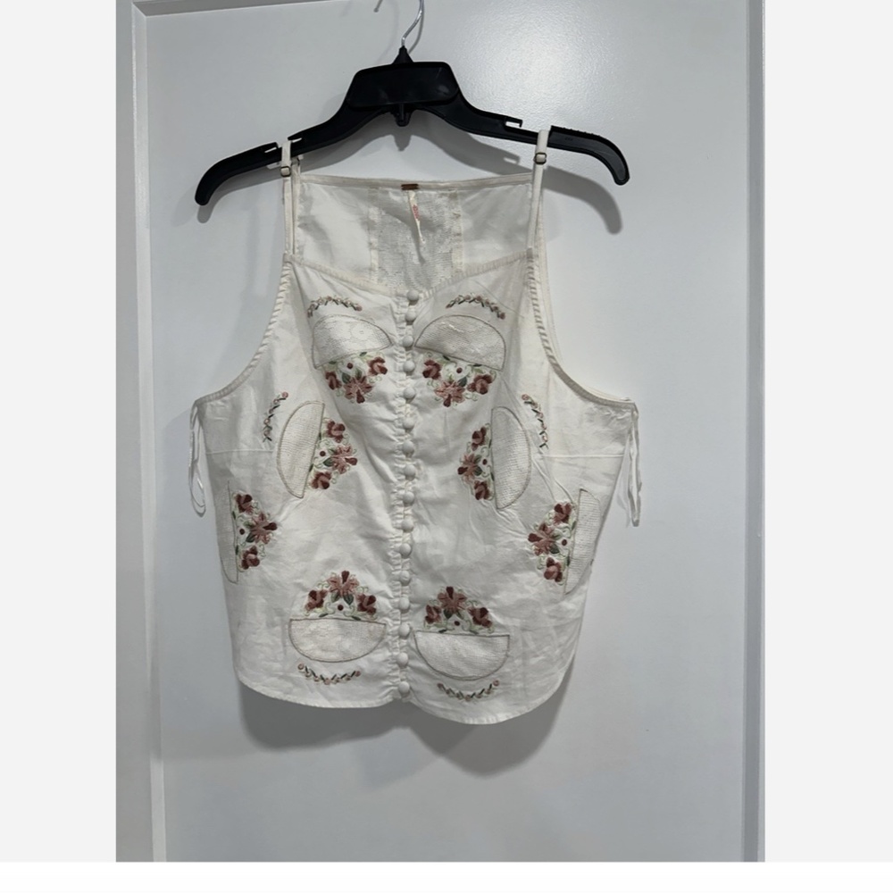 Free People Cream Embroidered Two-Piece Skirt Set - Picture 5 of 10